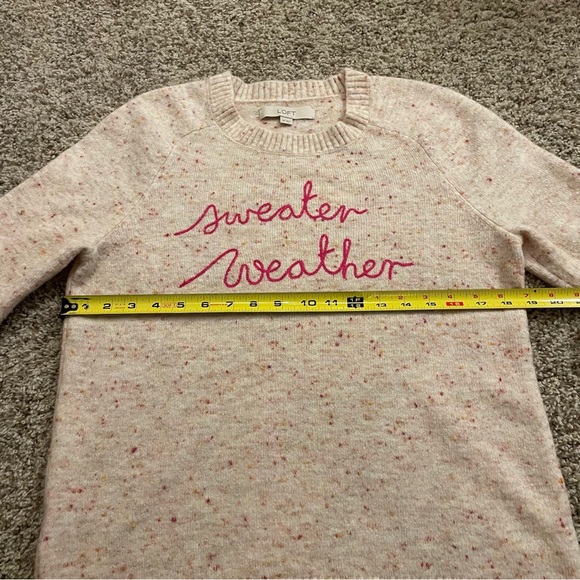 Ann Taylor LOFT 'Sweater Weather' Embroidered Motif Graphic Sweater XS - Picture 10 of 11